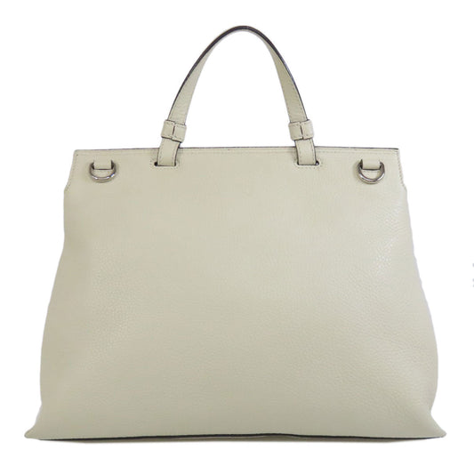 GUCCI Handbag 392013 leather white 2WAY Women Used Authentic