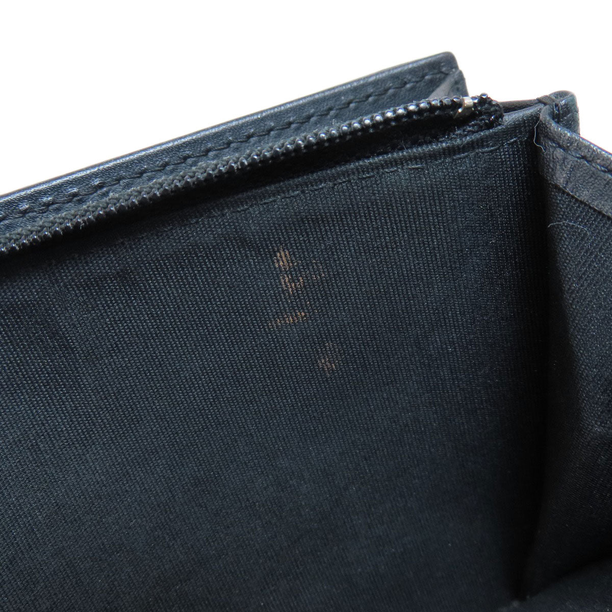 CHANEL Long Wallet Purse Grained Calfskin Skin black COCO Mark SilverMetal