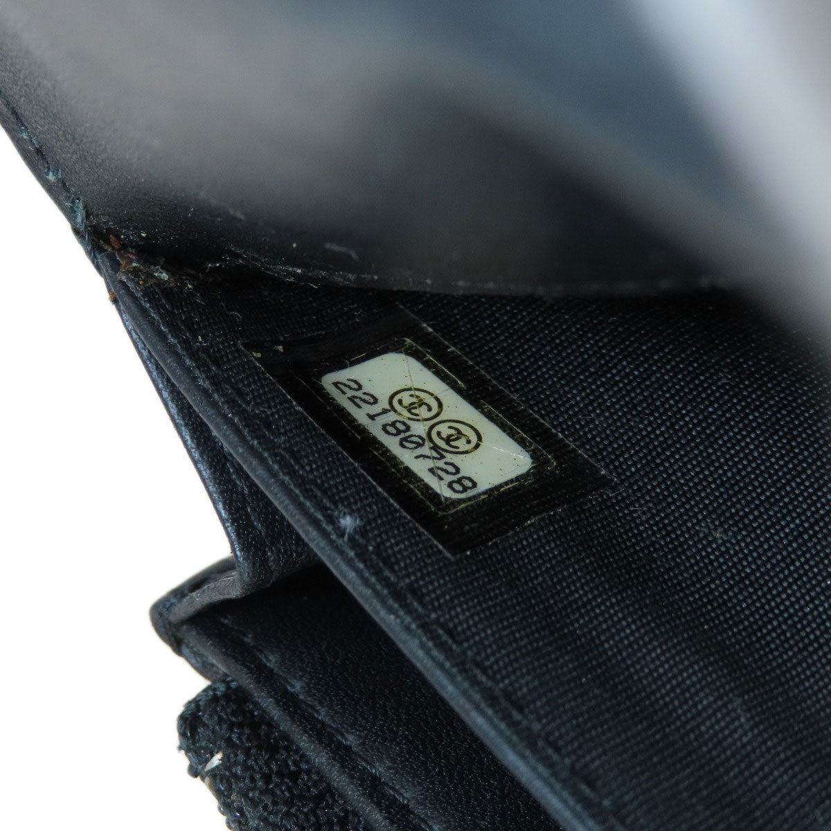 CHANEL Long Wallet Purse Grained Calfskin Skin black COCO Mark SilverMetal