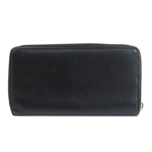 GUCCI Long Wallet Purse 597677 leather black Embryoidery Women(Unisex) Used Authentic