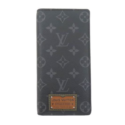 LOUIS VUITTON Long Wallet Purse M69260 Monogram Eclipse black Portefeuille・Brazza Gaston Label Monogram Eclipse