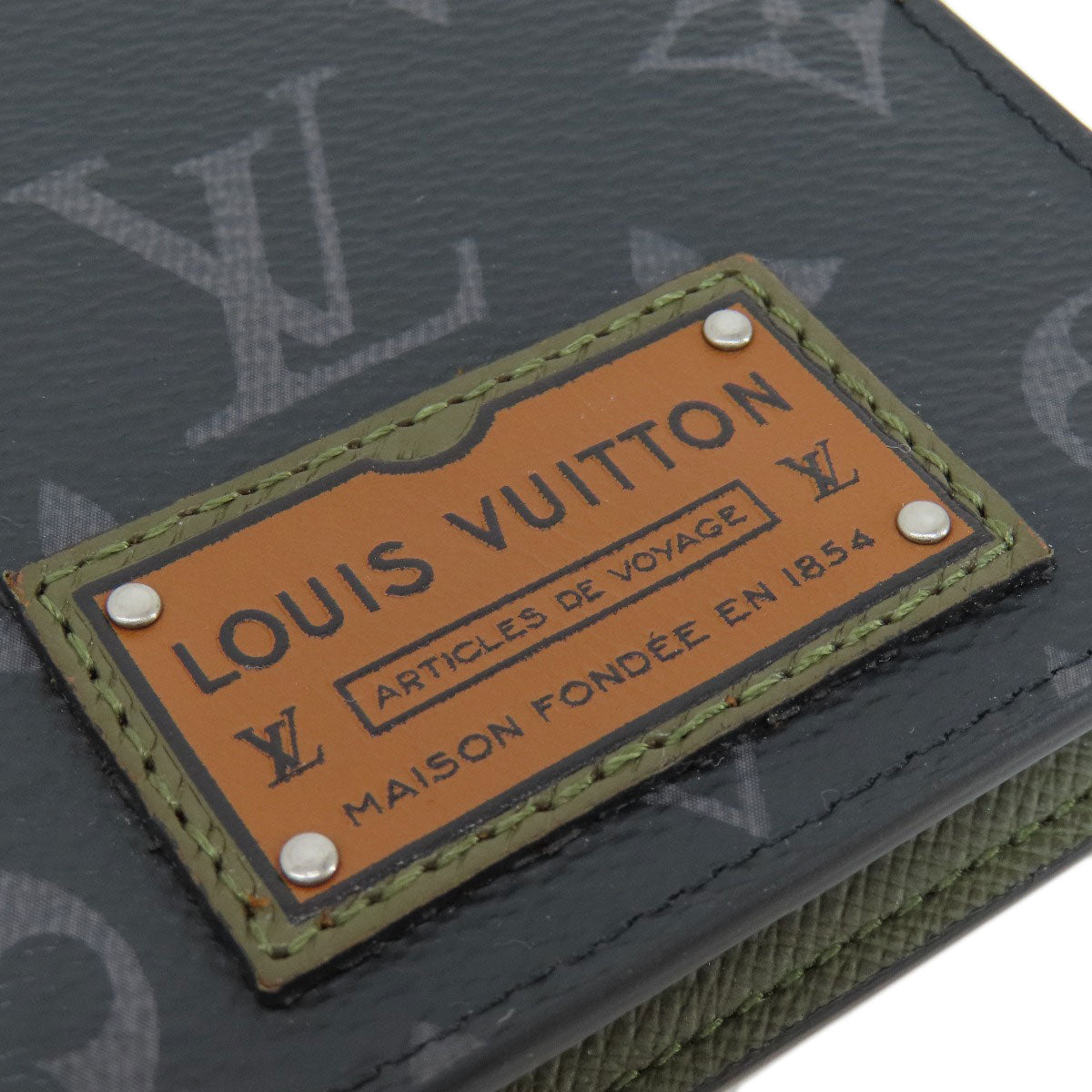 LOUIS VUITTON Long Wallet Purse M69260 Monogram Eclipse black Portefeuille・Brazza Gaston Label Monogram Eclipse