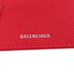 BALENCIAGA Bifold Wallet 601387 leather Red BB logo compact wallet Women Used Authentic
