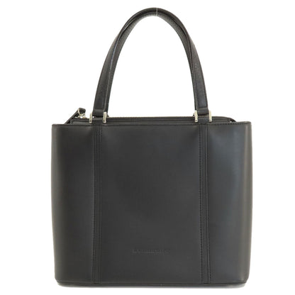 BURBERRY Handbag leather black logoMetal Women Used Authentic