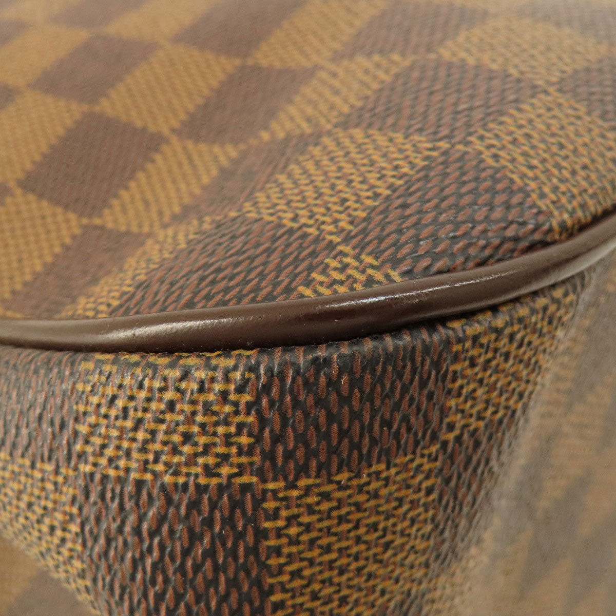 LOUIS VUITTON Tote Bag N51128 Damier canvas Brown Uzes Damier Ebene Women Used Authentic