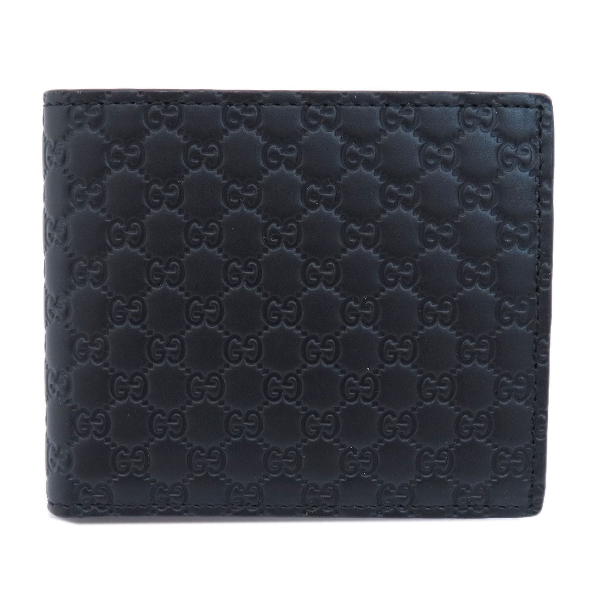 GUCCI Bifold Wallet 544472 leather black Micro Gucci Shima outlet mens Used Authentic