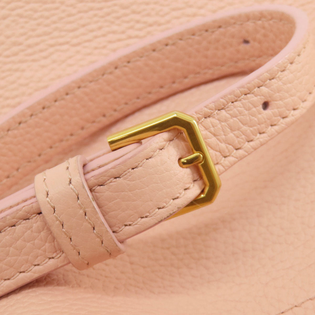 BURBERRY Shoulder Bag leather pink Bucket Bag 2WAY Women Used Authentic