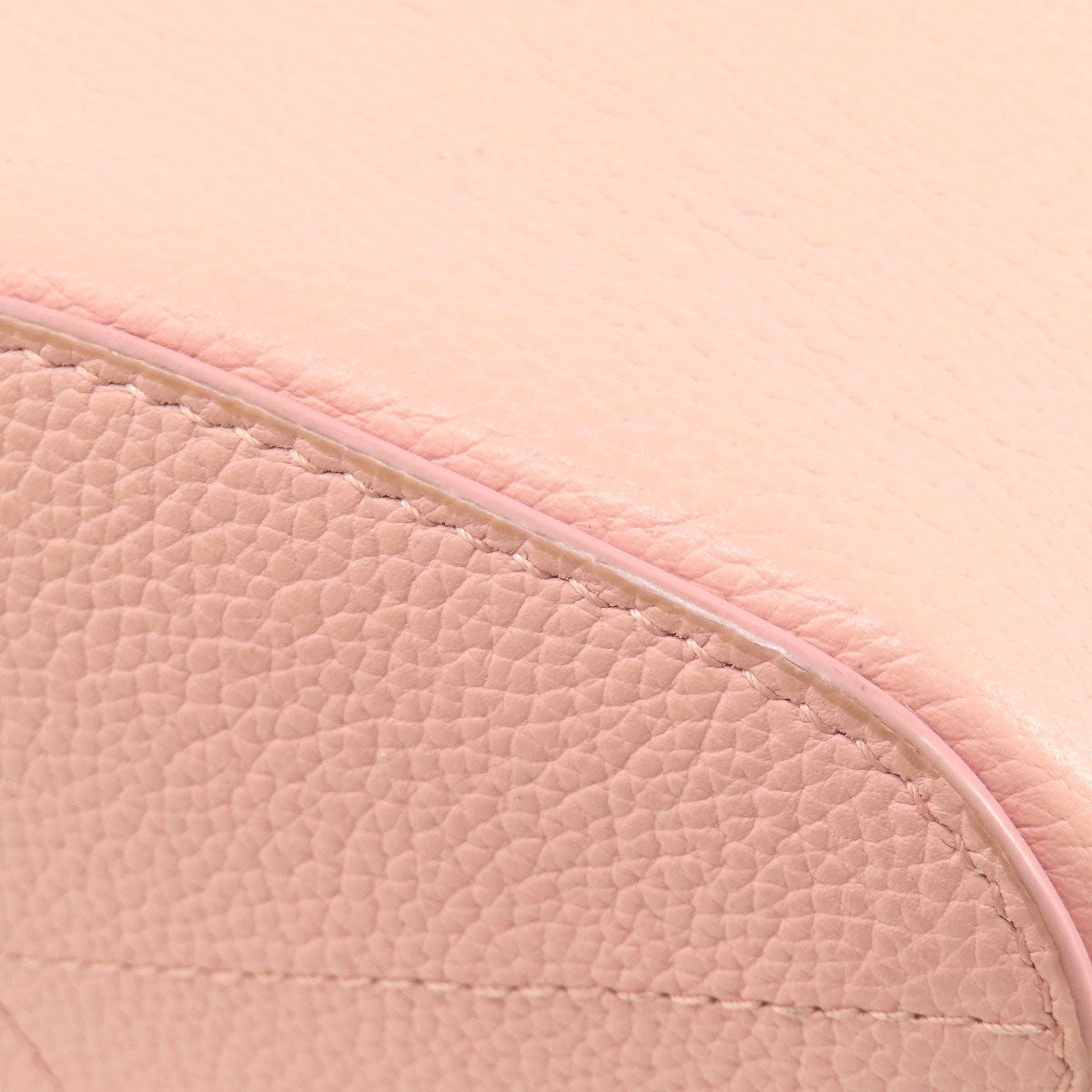 BURBERRY Shoulder Bag leather pink Bucket Bag 2WAY Women Used Authentic