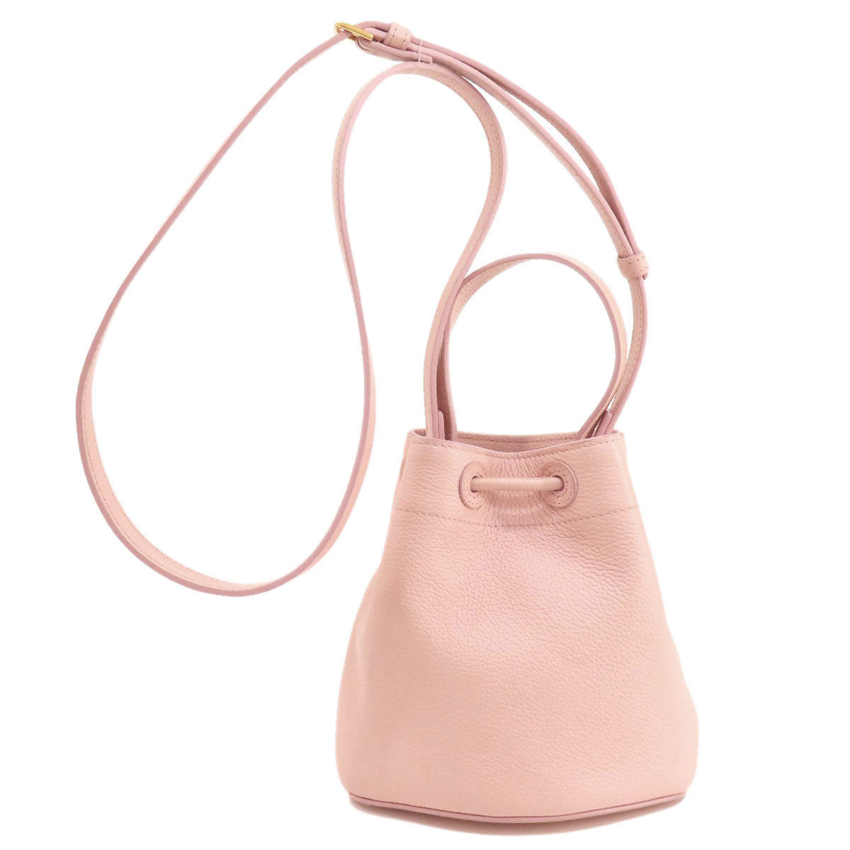 BURBERRY Shoulder Bag leather pink Bucket Bag 2WAY Women Used Authentic