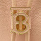 BURBERRY Shoulder Bag leather pink Bucket Bag 2WAY Women Used Authentic