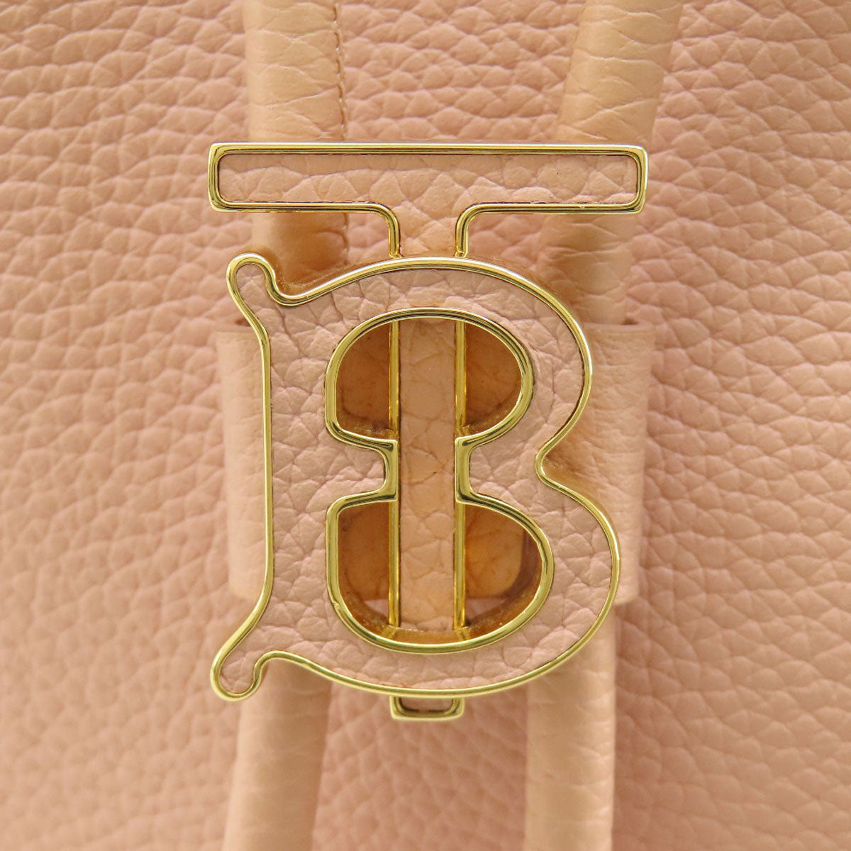 BURBERRY Shoulder Bag leather pink Bucket Bag 2WAY Women Used Authentic