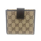 GUCCI Folded wallet 112664 GG canvas / leather beige GG logo