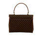 CELINE Handbag Leather, PVC Brown Macadam Blazon Pattern Triomphe logo Women Used Authentic