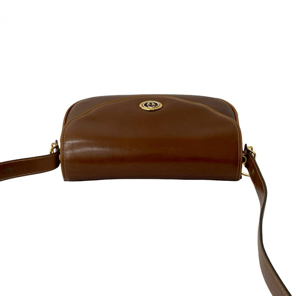 GUCCI Shoulder Bag leather Brown