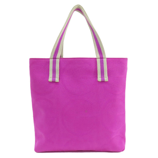GUCCI Tote Bag 140691 canvas pink Big G Women Used Authentic