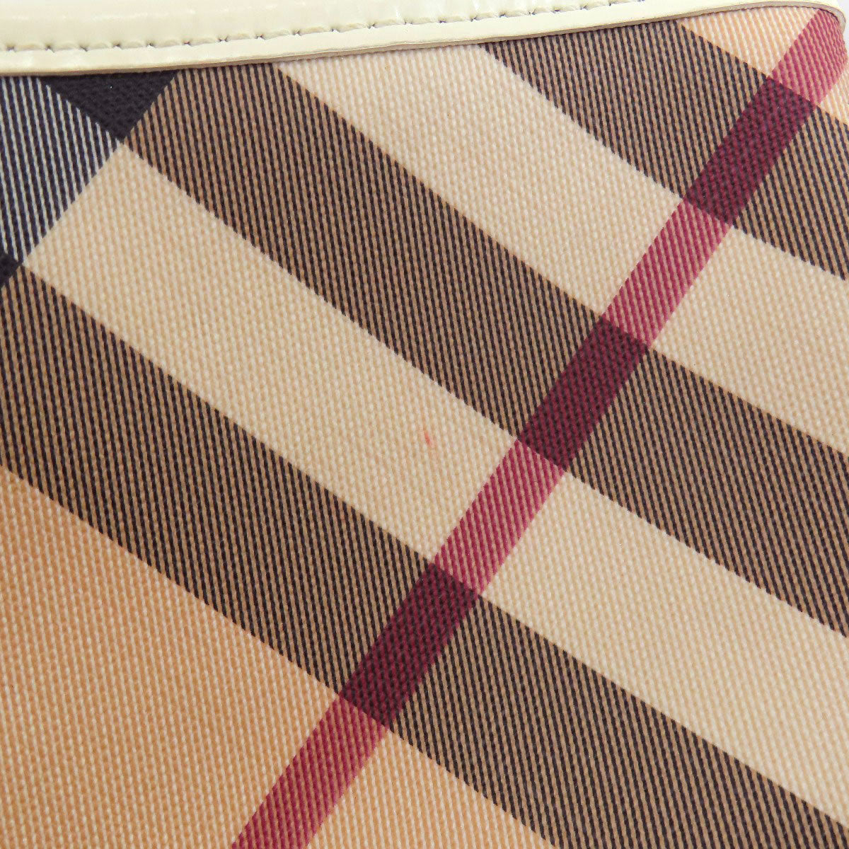 BURBERRY Shoulder Bag PVC beige Nova Check Women Used Authentic