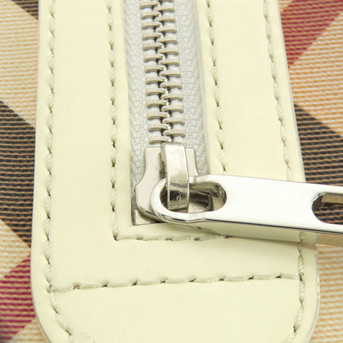 BURBERRY Shoulder Bag PVC beige Nova Check Women Used Authentic