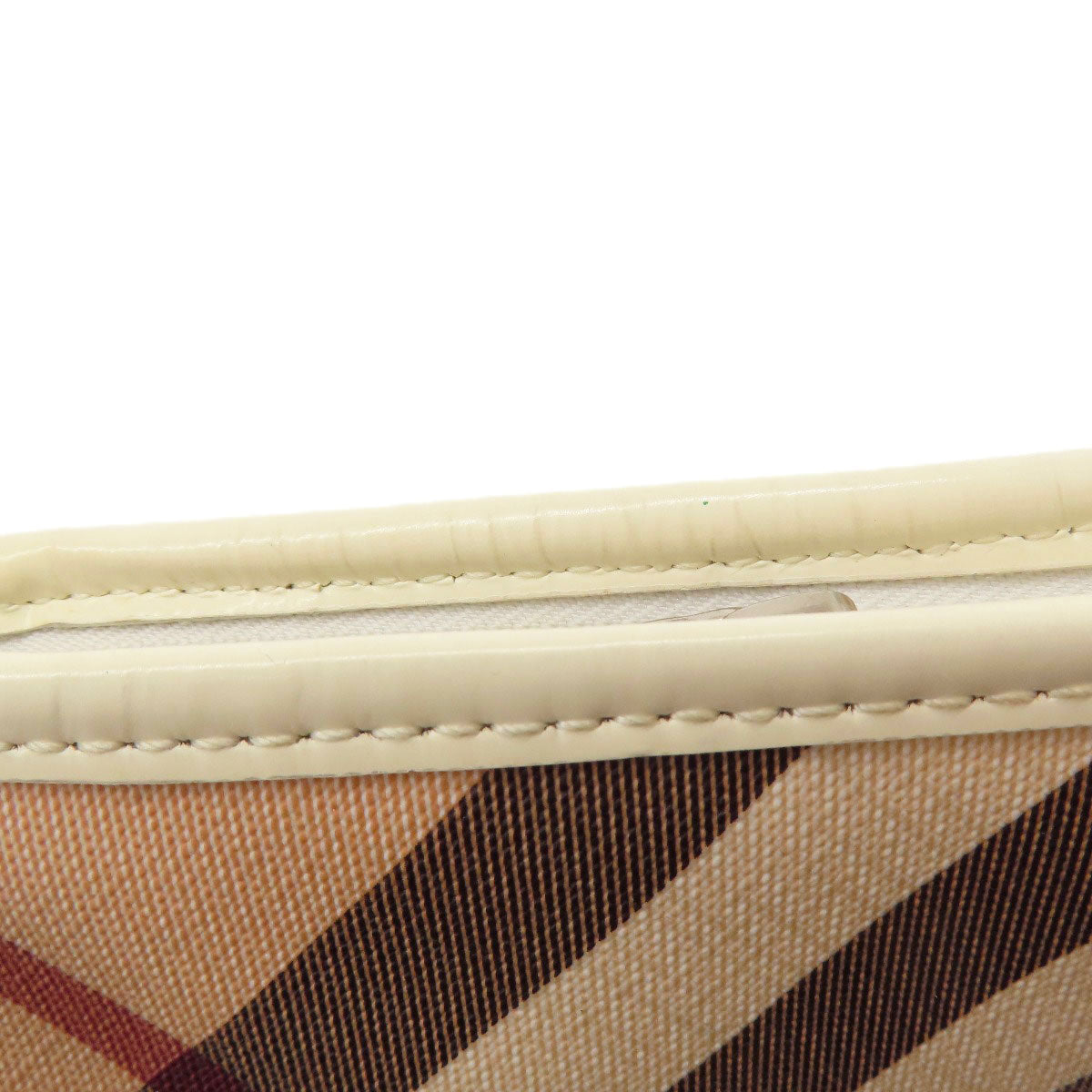 BURBERRY Shoulder Bag PVC beige Nova Check Women Used Authentic