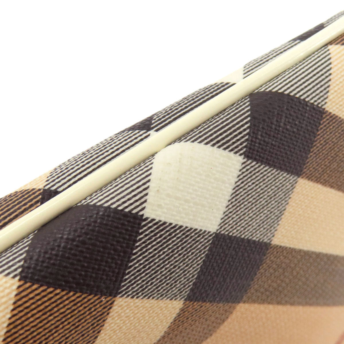 BURBERRY Shoulder Bag PVC beige Nova Check Women Used Authentic