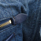 PRADA Tote Bag denim Navy Canapa Women Used Authentic