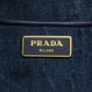 PRADA Tote Bag denim Navy Canapa Women Used Authentic