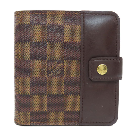 LOUIS VUITTON Bifold Wallet M61668 Damier canvas Brown Compact zip