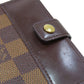 LOUIS VUITTON Bifold Wallet M61668 Damier canvas Brown Compact zip