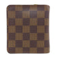 LOUIS VUITTON Bifold Wallet M61668 Damier canvas Brown Compact zip