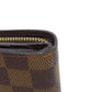 LOUIS VUITTON Bifold Wallet M61668 Damier canvas Brown Compact zip