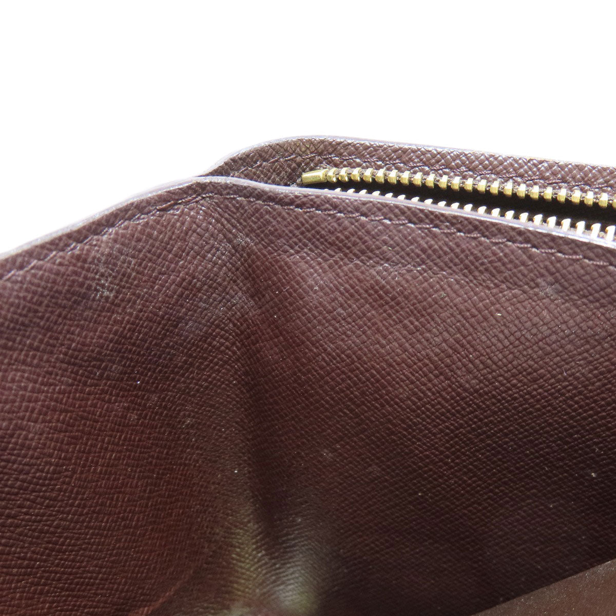 LOUIS VUITTON Bifold Wallet M61668 Damier canvas Brown Compact zip