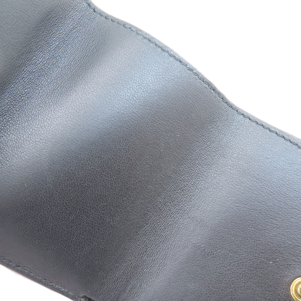 BALENCIAGA Bifold Wallet 717790 leather black BB Monogram Mini Wallet mens(Unisex) Used Authentic