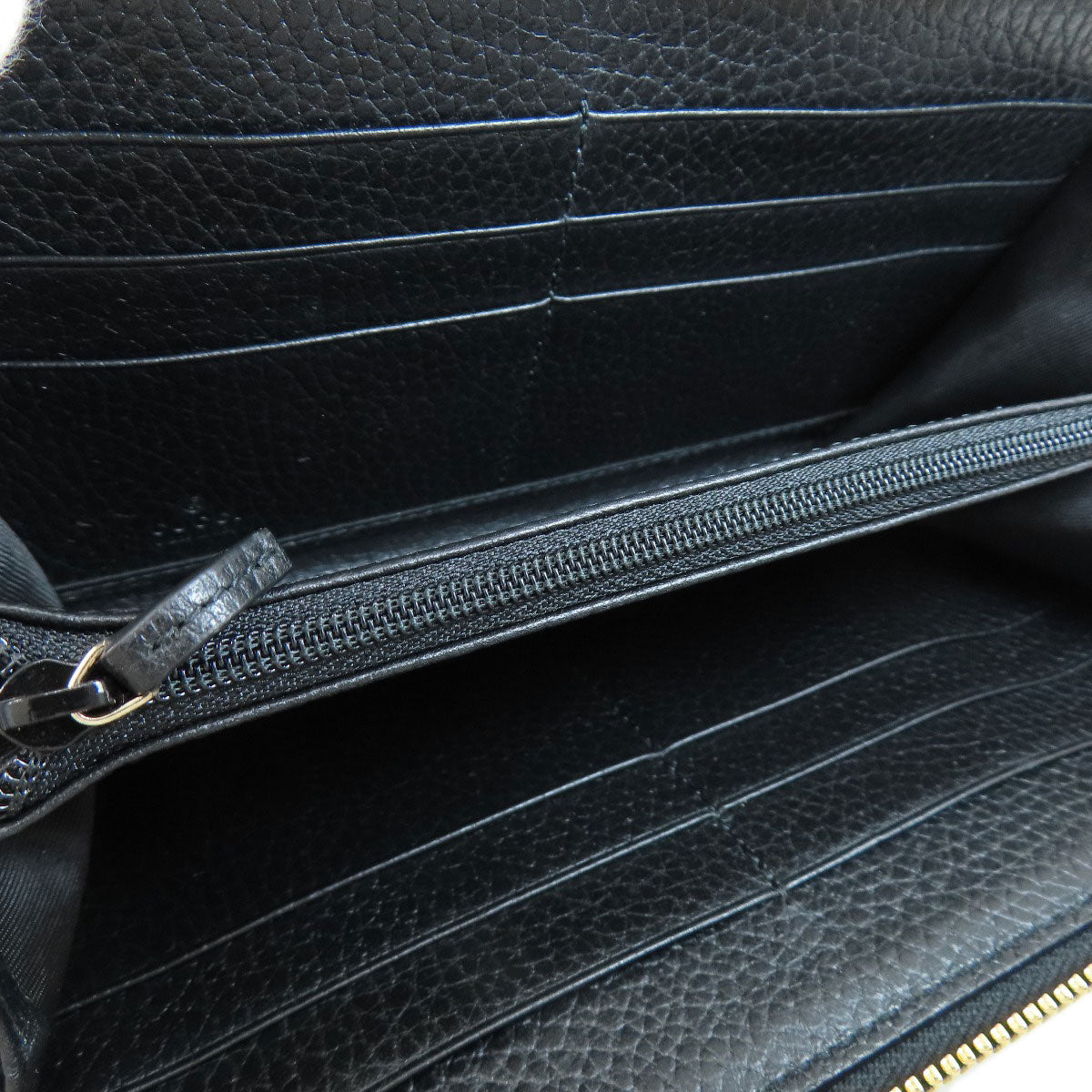 GUCCI Long Wallet Purse 509644 leather black Interlocking G