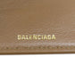 BALENCIAGA Bifold Wallet 594312 leather Brown Tri-fold Wallet BB pattern mens(Unisex) Used Authentic