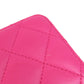 CHANEL Coin case lambskin pink Matrasse Women Used Authentic