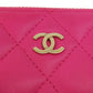 CHANEL Coin case lambskin pink Matrasse Women Used Authentic