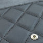 CHANEL Long Wallet Purse Soft Grained Calfskin gray COCO Mark Women Used Authentic