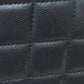 CHANEL Long Wallet Purse Soft Grained Calfskin gray COCO Mark Women Used Authentic