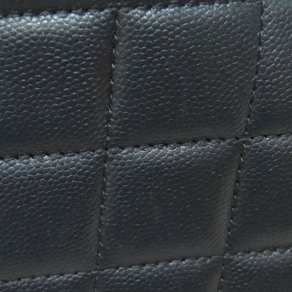 CHANEL Long Wallet Purse Soft Grained Calfskin gray COCO Mark Women Used Authentic