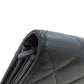 CHANEL Long Wallet Purse Soft Grained Calfskin gray COCO Mark Women Used Authentic