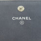 CHANEL Long Wallet Purse Soft Grained Calfskin gray COCO Mark Women Used Authentic