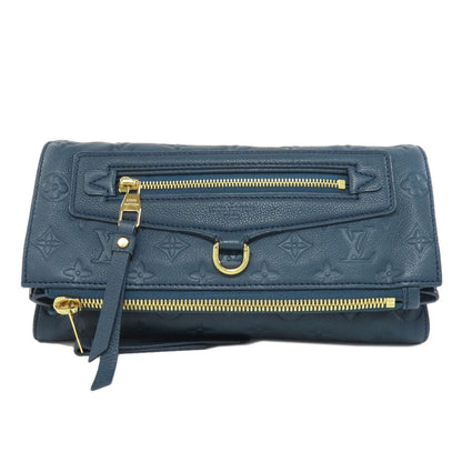 LOUIS VUITTON Clutch bag M93427 Ann Platt Navy Pettyant Women Used Authentic