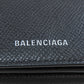 BALENCIAGA Bifold Wallet 558208 leather black logo Tri-fold Wallet mens Used Authentic