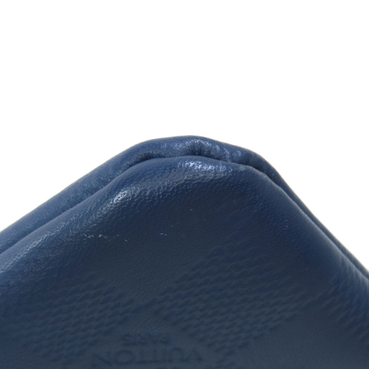LOUIS VUITTON Coin case N40438 Damier Anfini Navy Pochette Kle Women Used Authentic