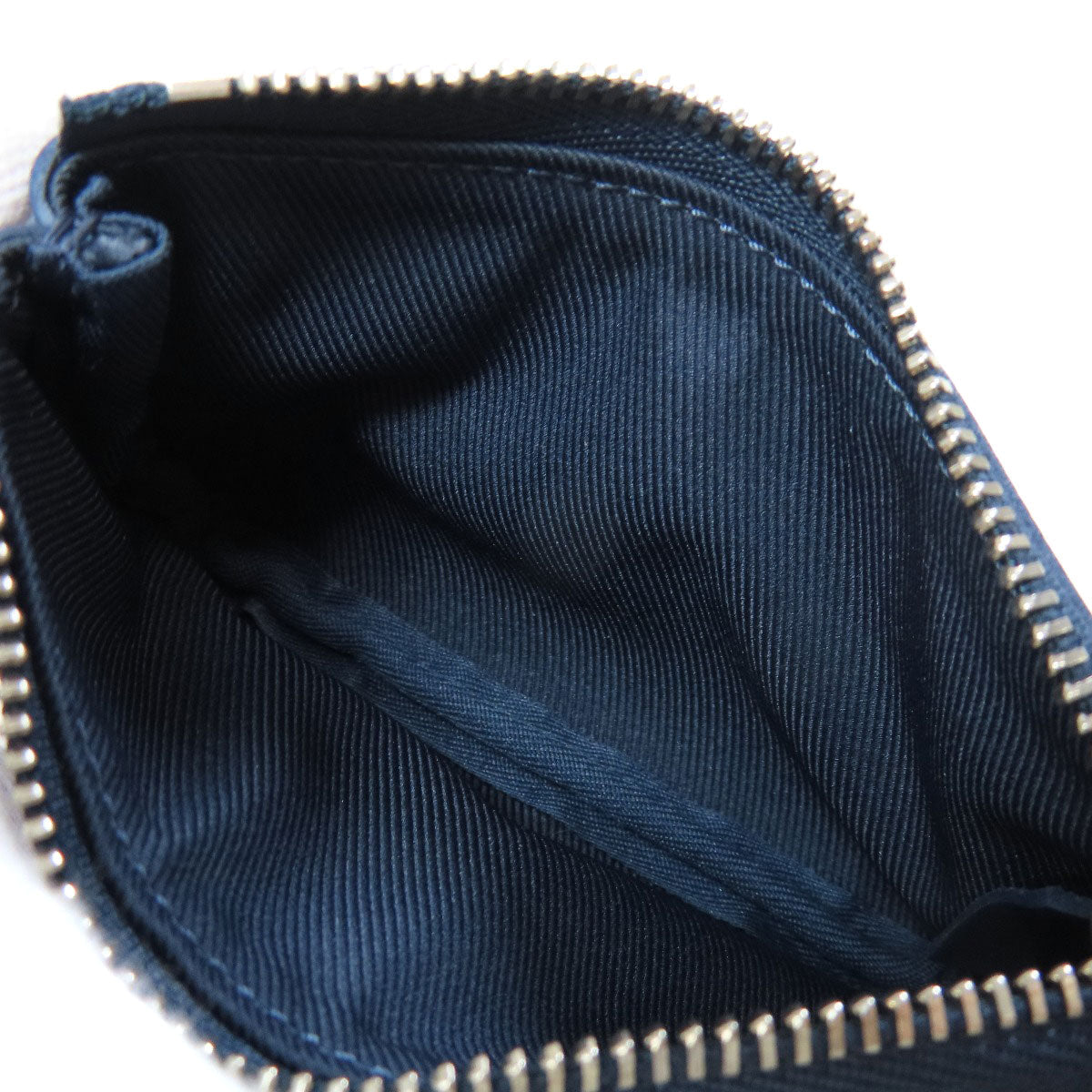 LOUIS VUITTON Coin case N40438 Damier Anfini Navy Pochette Kle Women Used Authentic