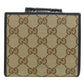 GUCCI Bifold Wallet 181669 canvas Brown GG Women Used Authentic