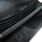 GUCCI Long Wallet Purse 449396 leather black Outlet GG Signature Micro Shima mens Used Authentic