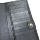 GUCCI Long Wallet Purse 449396 leather black Outlet GG Signature Micro Shima mens Used Authentic