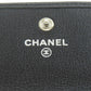 CHANEL Long Wallet Purse Calfskin black Camellia COCO Mark