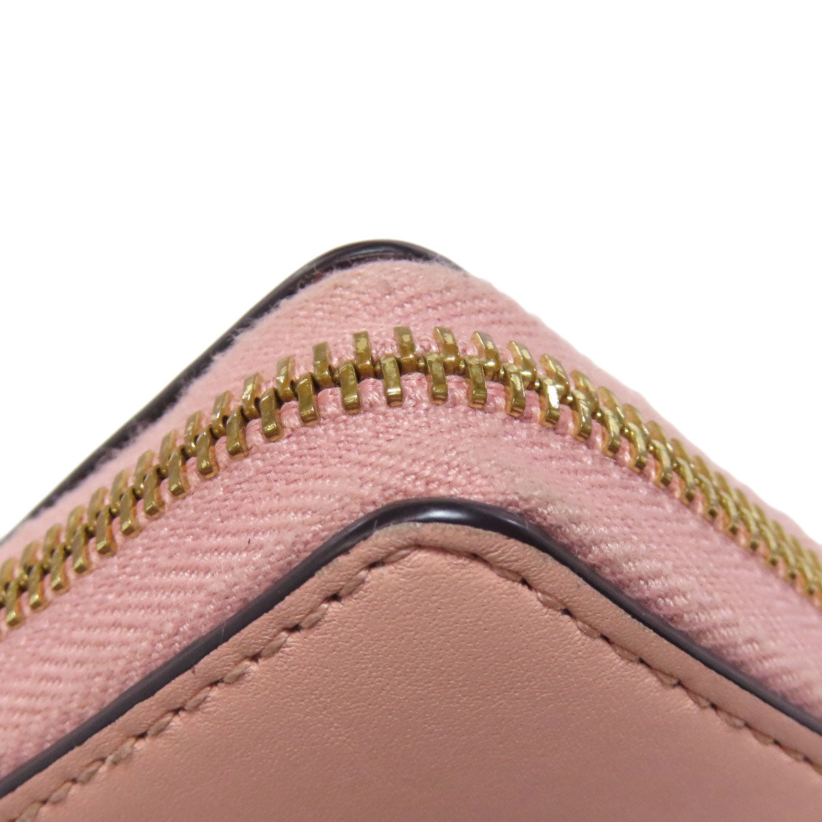 GUCCI Long Wallet Purse 453158 leather pink logo Women Used Authentic