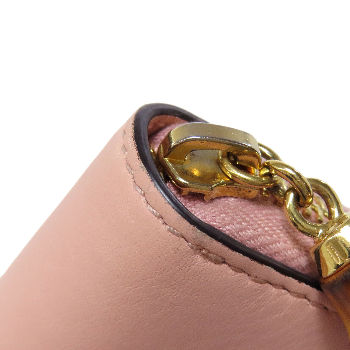 GUCCI Long Wallet Purse 453158 leather pink logo Women Used Authentic